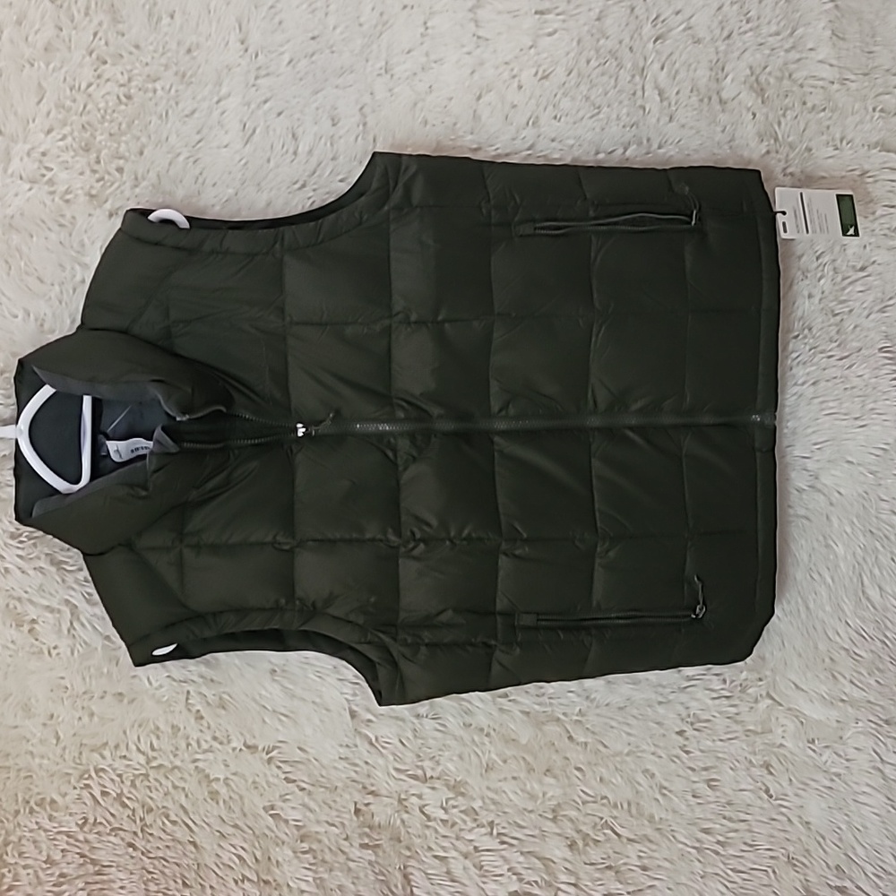 Eddie Bauer, Mens, Olive Puffer Vest